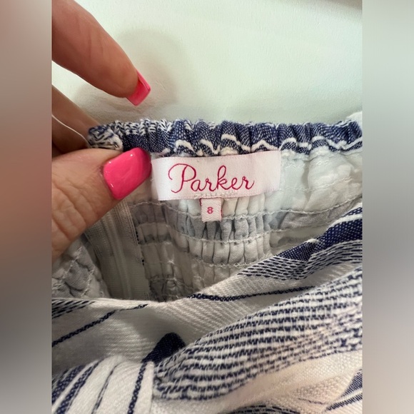 Parker Dresses Parker Bahama Shift Aquarius Stripe Off Shoulder Mini Dress 1166 - Picture 4 of 6